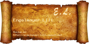 Engelmayer Lili névjegykártya